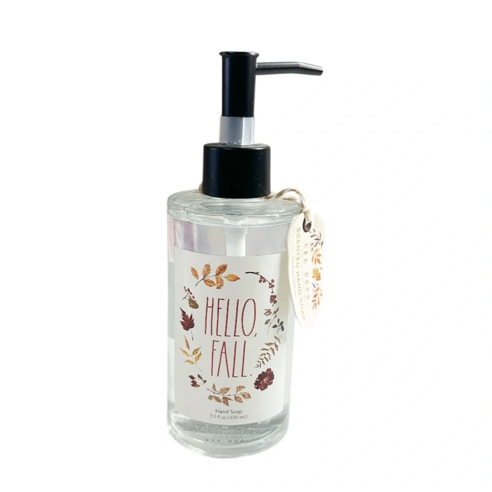 NWT Rae Dunn HELLO FALL Cranberry Apple Scented Hand Soap 🍂🍁🍂